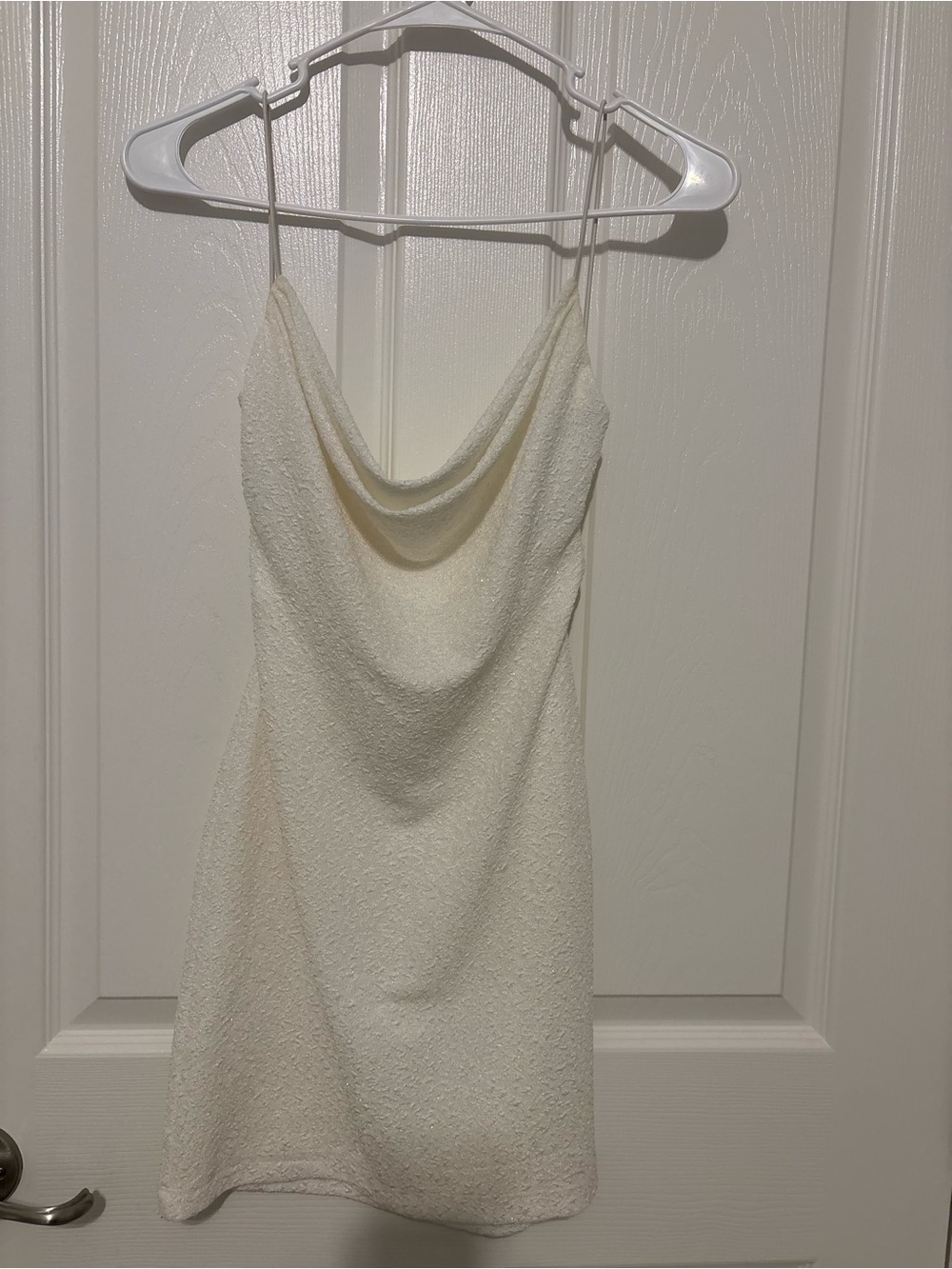 Women’s white  Cowl Neck Slip Dress